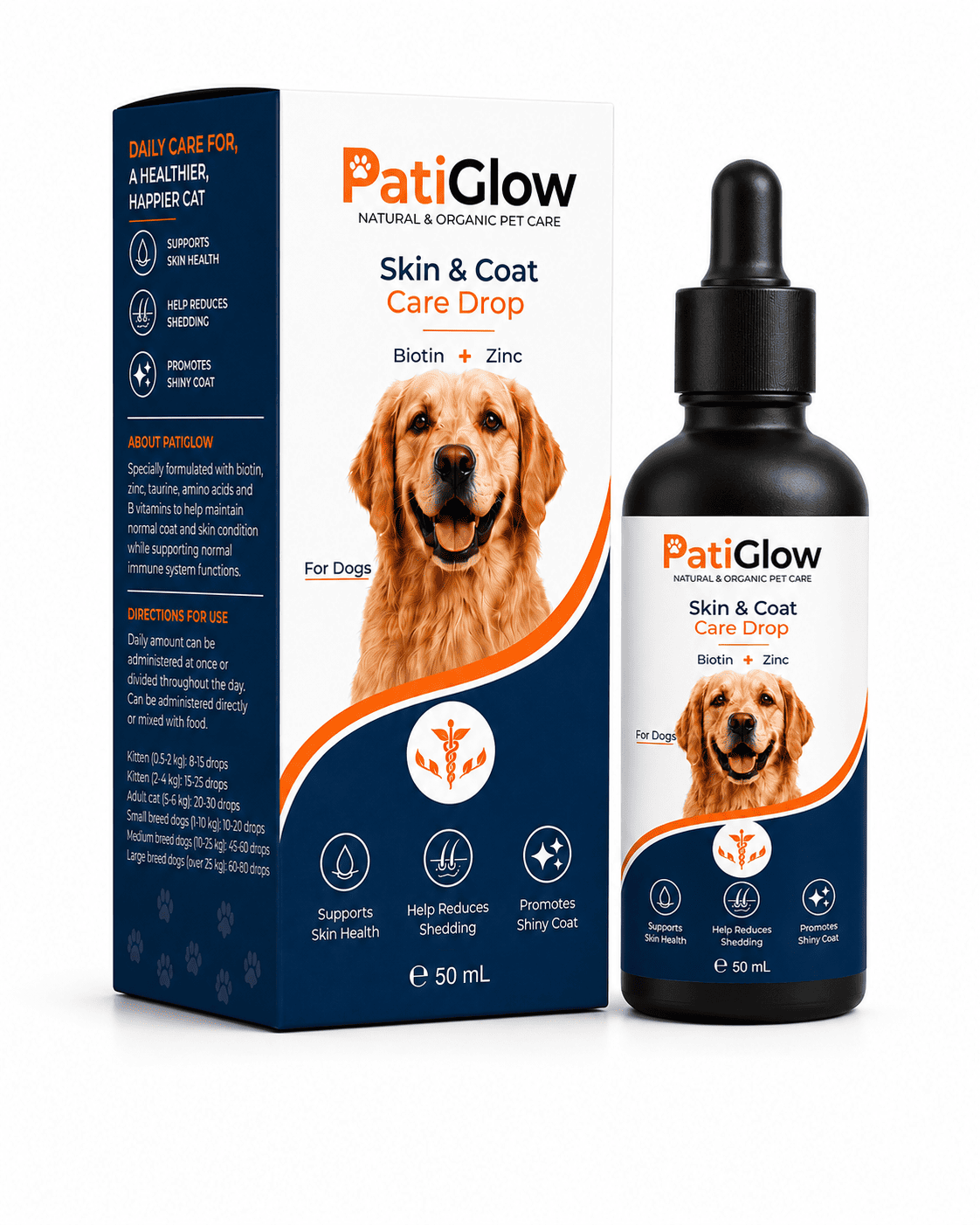 PatiGlow Köpek Tüy & Cilt Bakım Damla