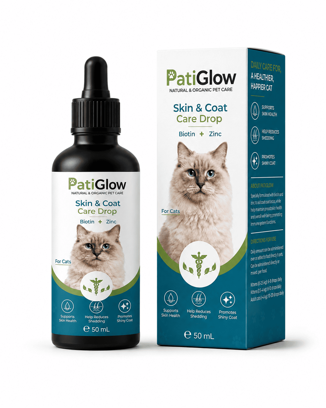 PatiGlow Kedi Tüy & Deri Bakım Damlası
